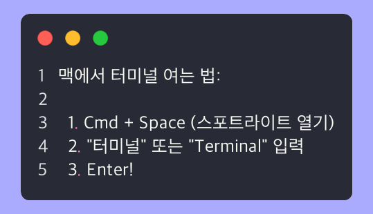 맥 터미널 여는 법